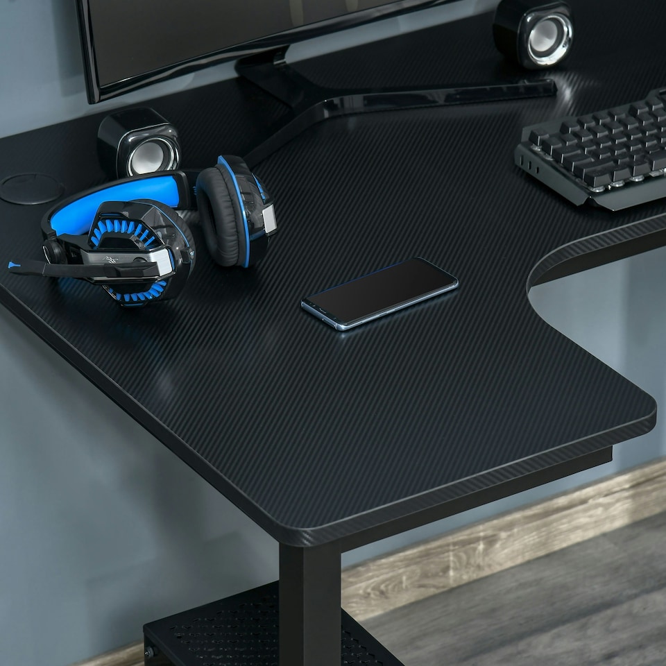 image 1 of L-Shaped Corner Desk Computer Workstation PC Gaming Desk 145 x 81 x 76cm Left
