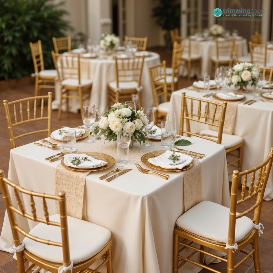 image 1 of Square Tablecloth Polyester, Premium Linen Table Cover - 54" x 54"