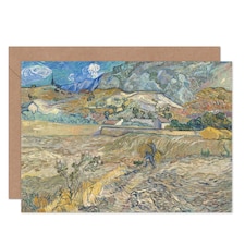 Van Gogh Landscape Enclosed Field Peasant Art Card