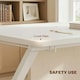 image 7 of HOMCOM Folding Desk with 2-Tier Shelf for Home Office | White