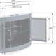 image 8 of Centurion Supports PANGEA Grey Beam-Thru CurvedTru-Corner 32"-50" TV Cabinet Grey