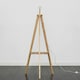image 3 of ValueLights Morrigan Wooden Tripod Floor Lamp Base with Shelf Brown