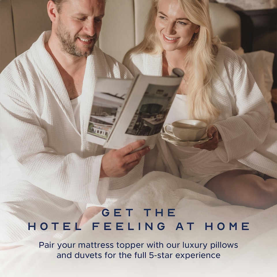 image 1 of Luxurious Hotel 10cm Mattress Topper | White | 1