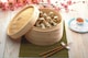 image 2 of KitchenCraft Steaming Basket Wood Bamboo 2 Tier 25cm