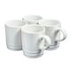 image 3 of Cooks Professional 4 Piece Mug Set |  Durable Dishwasher Safe Stoneware | 350ml | White | White