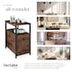 image 7 of Bedside Table Tullamore - 2 shelves and 2 drawers | Brown | Industrial wood dark, rustic | 49,50 x 30 x 61,50 cm | 1