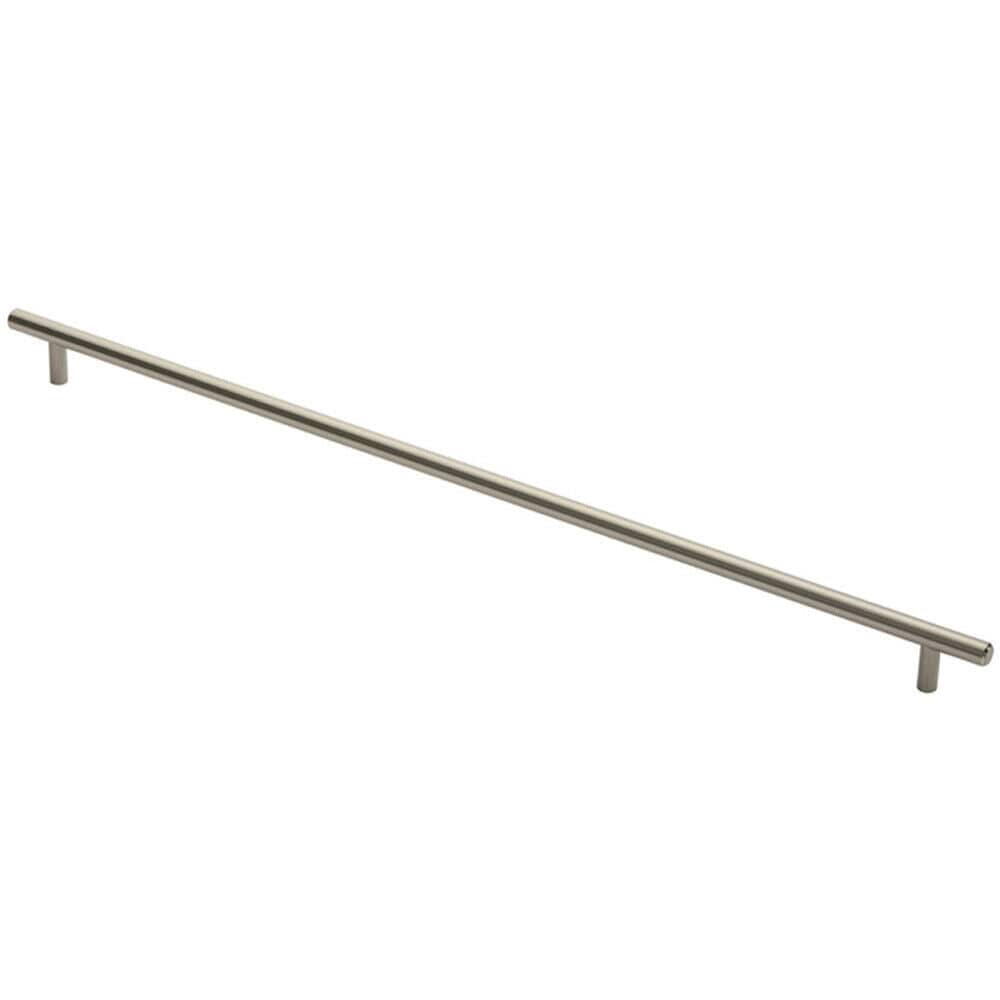 Loops Round T Bar Cabinet Pull Handle 572 x 12mm 512mm Fixing Centres Satin Nickel in Metallics