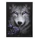 image 1 of Spiral Direct Canvas Wolf Roses Plaque - Multicoloured - One Size