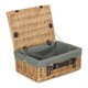 image 9 of 36cm Wicker Picnic Basket with Lining Black | Black | One Size