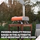 image 5 of George Foreman 12'' Deep Orange Wood Pellet Pizza Oven with Paddle & Carry bag GFWPPO1ORPC