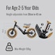 image 5 of Allis Lumi Balance Bike for 2 Year Olds with Basket & Bell - Black | Black | 12" Balance Bike | 1