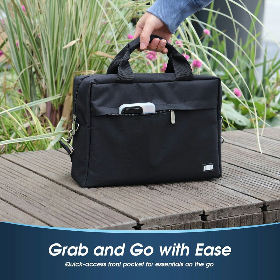 image 1 of Laptop / TV Bag with Luggage Strap - August BAG383 Black