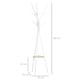 image 5 of HOMCOM Freestanding Metal Coat Rack Stand 9 Hooks Clothes Tree with 1 Shelf Hat Display Hall Tree Hanger Bag Umbrella Hanging Organiser White