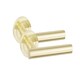 image 2 of Golden Grace Straight T-Bar Design Thumbturn Door Handles Set in Satin Brass Euro Lock 70mm Grey