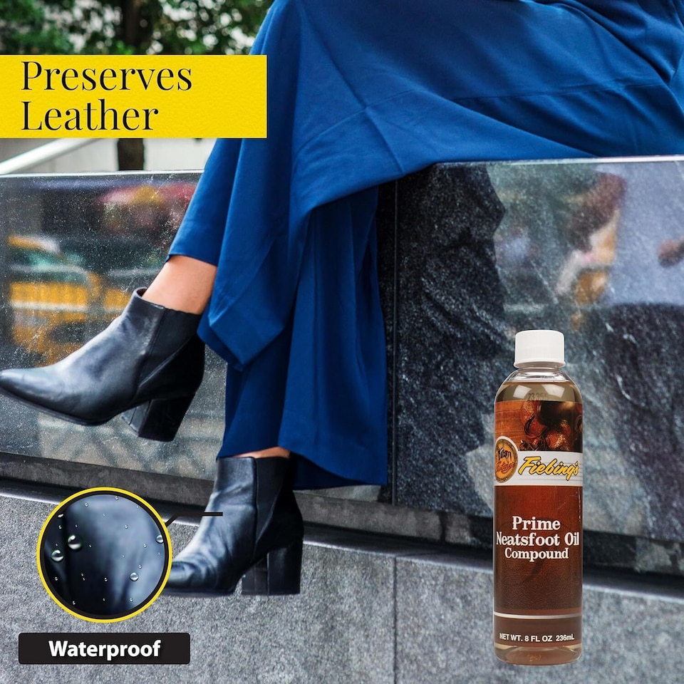 image 1 of Fiebing's Prime Neatsfoot Oil Compound - Refined Formula for Leather 8oz | Clear