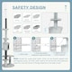 image 7 of PawHut Floor to Ceiling Cat Tree with Scratching Post Height Adjustable Grey
