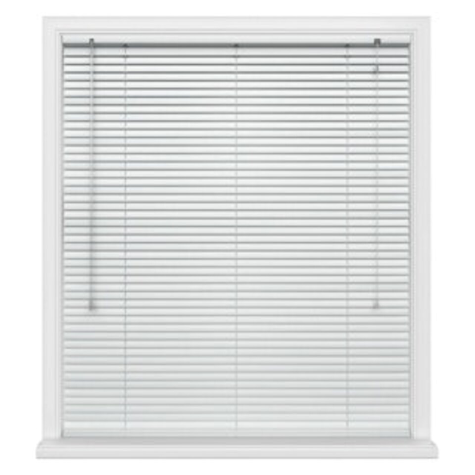 85cm White Aluminium Venetian Blinds 152cm Drop (25mm Slats) White | White