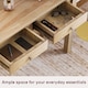 image 4 of Vida Designs Panama 2 Drawer Console Table With Shelf, Solid Pine Wood