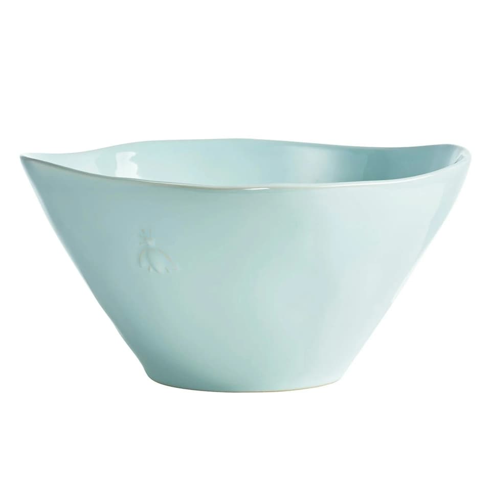 image 1 of Salad Bowl: 26cm La Rochere Bee Light Blue Salad Bowl, Ceramic Blue