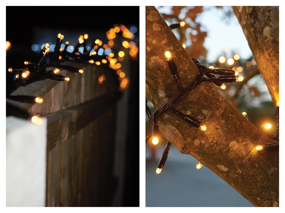 image 1 of Cluster Lights Black Rubber IP65 Copper Gold 35M