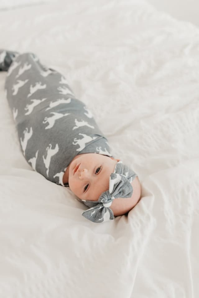 image 1 of Copper Pearl Knitted Swaddle Blanket Colt