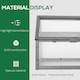 image 4 of Outsunny Wooden Cold Frame Greenhouse Garden Polycarbonate Grow House, Grey