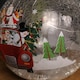 image 6 of 20cm Battery Operated Twinkling Warm White LED Crackle Effect Ball Decoration with Santa and Friends in Car