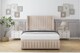 image 1 of Sloomy Marlborough Sand Naples Divan Bed With Mattress 2 Drawers Footend With 54" Wingback Headboard & 12" Matching Footboard 4'6 Double | Cream | Sand | Double | 1