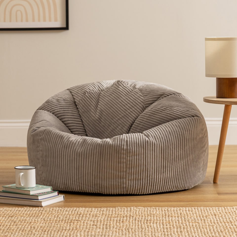 image 1 of Kingston Classic Beanbag Corduroy Light Grey Set of 2 | Grey | Light Grey | 2