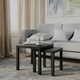 image 7 of Set of 2 Square Wooden Nesting Coffee Side Tables White | 0
