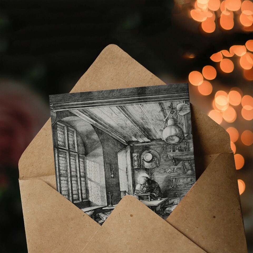 image 1 of Albrecht Durer Art Card Saint Jerome in His Study