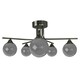image 3 of Carney Gun Metal Smoked 5 Light Semi Flush Ceiling Light