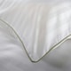image 4 of 240 Thread Count Sateen Stripe White Duvet Cover Set - Loxley 100% Cotton Bedding with Piped Edge White | Super King