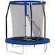 image 1 of SPORTNOW 6ft Outdoor Trampoline with Safety Enclosure Net, Blue