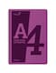 image 2 of A4 Twin Wirebound Purple Plastic Front Notebook 160 Pages
