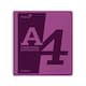 image 2 of A4 Twin Wirebound Purple Plastic Front Notebook 160 Pages