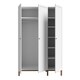 image 4 of Wensley 3 Door Wardrobe in Light Grey and Oak