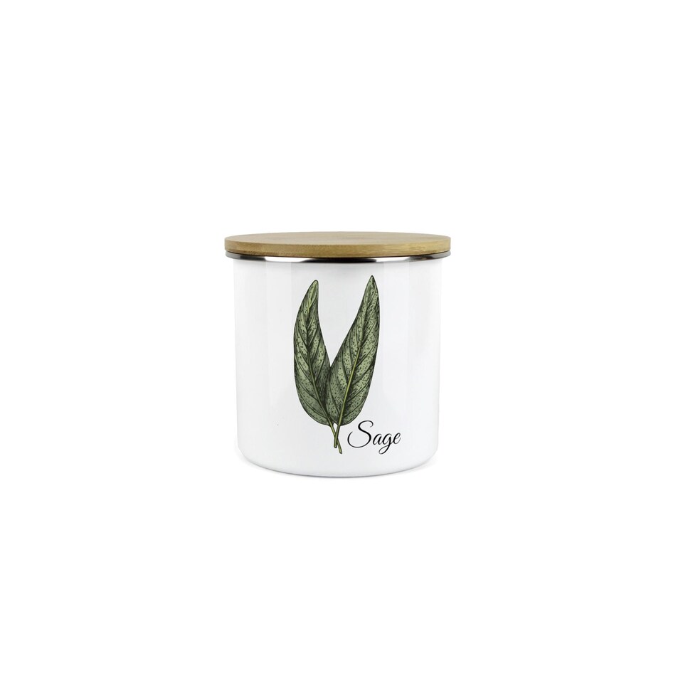 image 1 of Classic Herbs Kitchen Food Storage Canister - Sage
