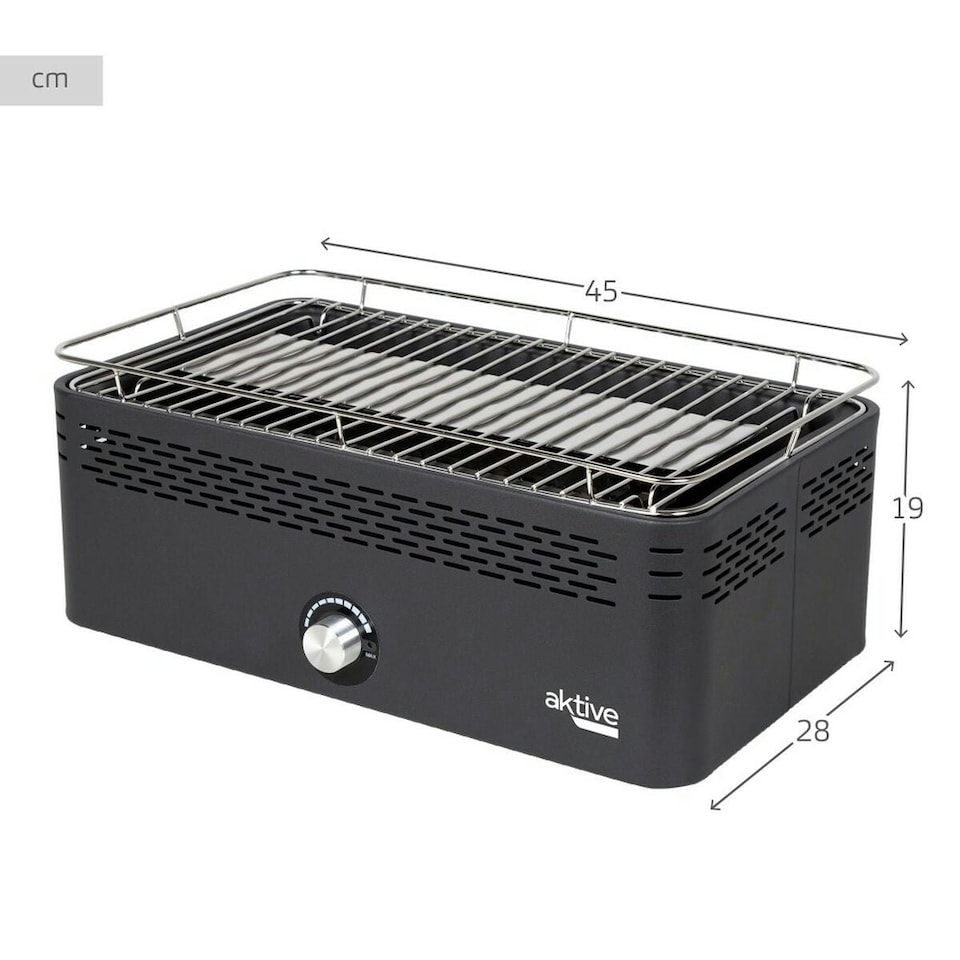 image 1 of Portable Smokeless Charcoal Barbecue Aktive Stainless steel Iron 45 x 19 x 28 cm