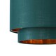 image 4 of Set of 2 Kozy - Dark Green and Gold 30cm Pendant Shades Green | Gold