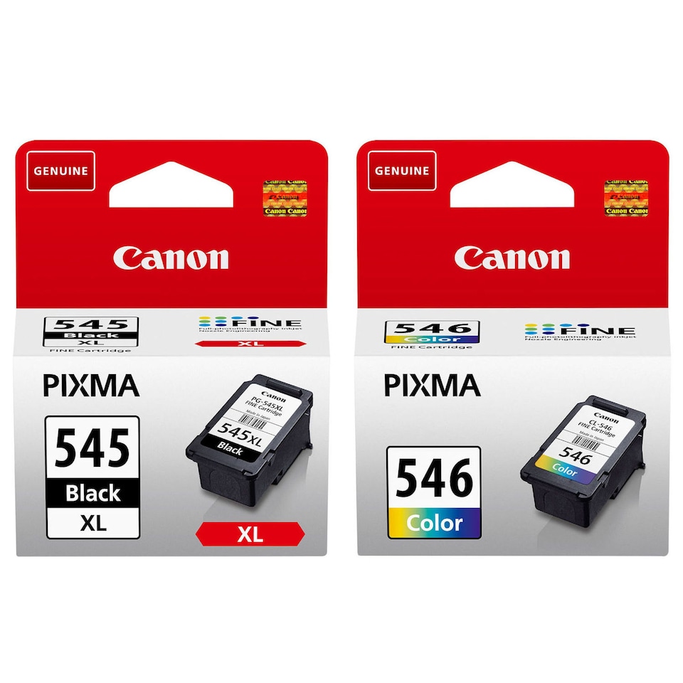 image 1 of Canon PG545XL Black & CL546 Colour Genuine Ink Cartridge