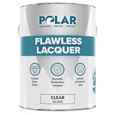 Polar Clear Lacquer Paint Quick Drying Durable Gloss Finish | Clear | Clear Gloss | 2.5 Litre