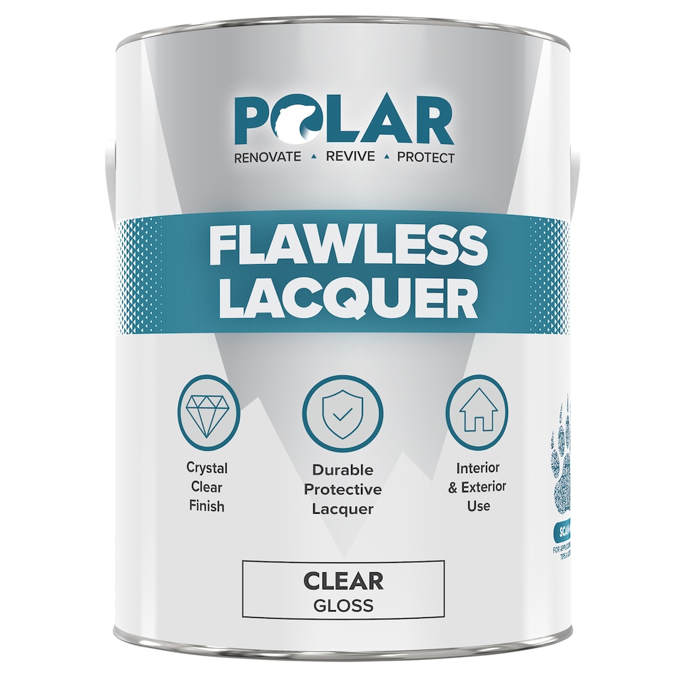 Polar Clear Lacquer Paint Quick Drying Durable Gloss Finish | Clear | Clear Gloss | 2.5 Litre