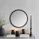 image 3 of Classic Round Contemporary Mirror Black Black | 60x60x2cm