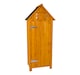 image 1 of JSH Bideford Tall 180cm Wooden Garden Storage Shed Unit with Pitched Roof - Natural