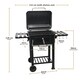 image 2 of House of Home BBQ Smoker Grill Folding Tables, Thermometer, Adjustable Charcoal Pan, Chimney