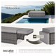 image 4 of Garden Sofa Corfu - 2 seater sofa, stool sun lounger, thick cushions | Grey | grey | 119 x 64,50 x 71,50 cm | 1