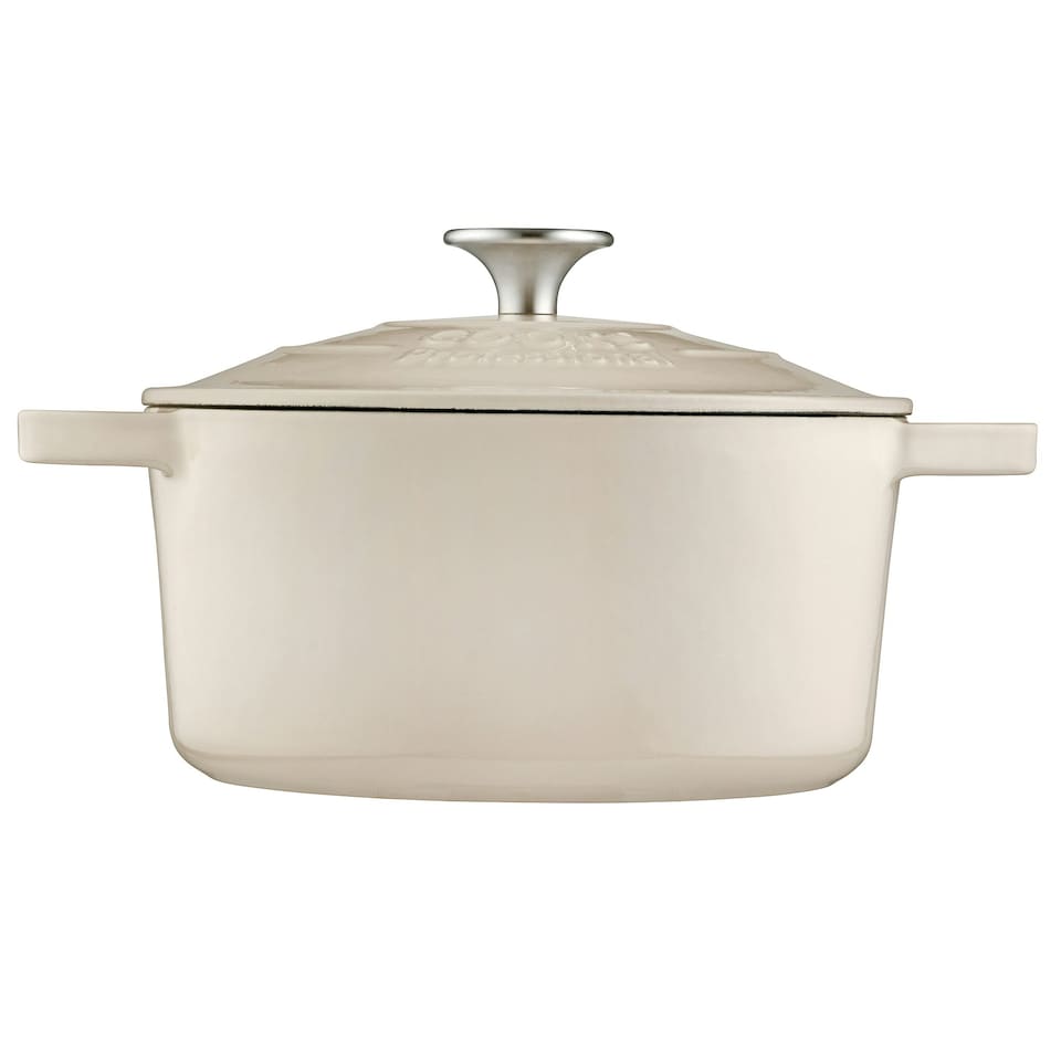 image 1 of Cooks Professional Cast Iron Casserole 20cm | 2.8L Capacity | Enamelled Inside and Out | Off White