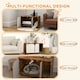 image 5 of PawHut Hidden Cat Litter Box Furniture w/ Sand Drain Pad - Rustic Brown