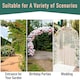 image 3 of Outsunny Garden Entrance Arch Bench Outdoor Patio Rose Trellis Climbing Plant